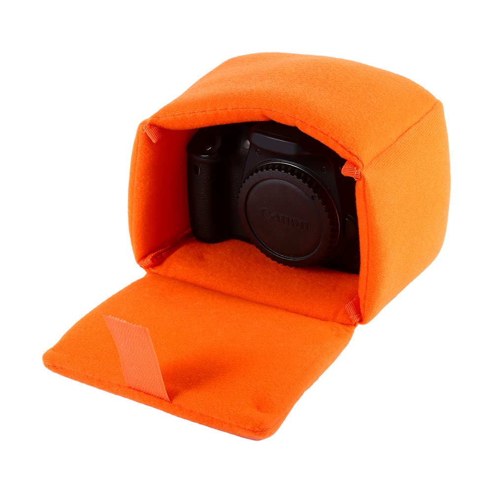  [AUSTRALIA] - DLSR Camera Bag Insert Pad Shockproof Insert Protection Camera Case Bag Organizer Accessory For Photographing(Orange) Orange