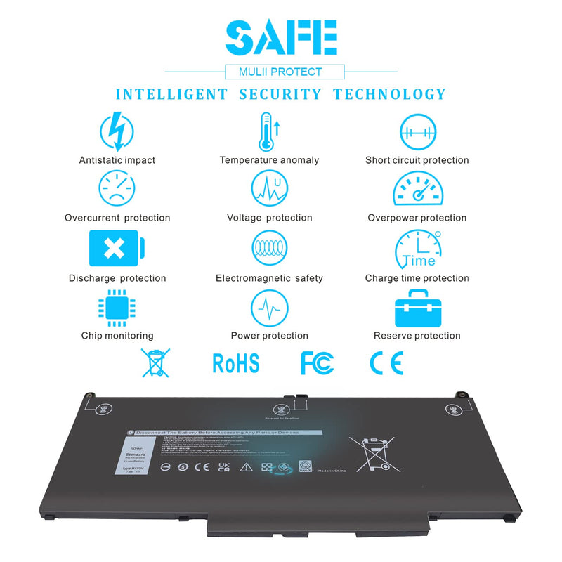  [AUSTRALIA] - MXV9V Laptop Battery for Dell Latitude 7400 E7400 E7300 E5300, Latitude 5300 5310 2-in-1, for Inspiron 7300 7306 2-in-1 Black Series P96G P97G P99G P100G 5VC2M 829MX 0829MX 60Wh 7.6V 4-Cell