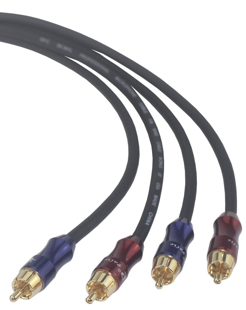  [AUSTRALIA] - [Wv-rcato2/rcakite-05] RCA Stereo Plug Male to Dual RCA Stereo Plug Male 1 Input 2 Output Stereo Audio Splitter Cable/Gold Plated Plug / 4n OFC Pure Copper Wire - 1.5ft (50cm)
