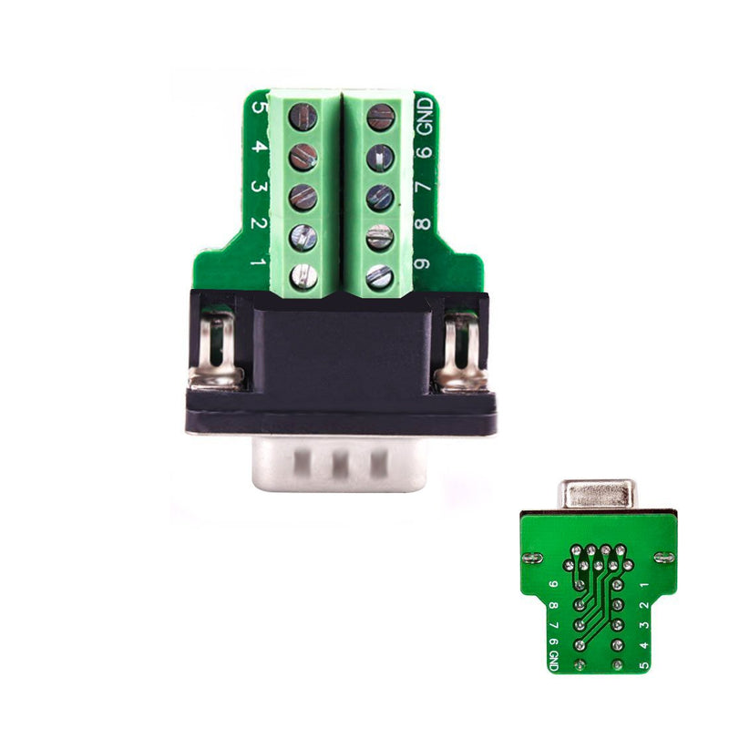 YIOVVOM DB9 Breakout Connector to Wiring Terminal RS232 D-SUB Male Serial Adapters Port Breakout Board Solder-Free Module with case( Female Serial Adapter) Female Adapter - LeoForward Australia