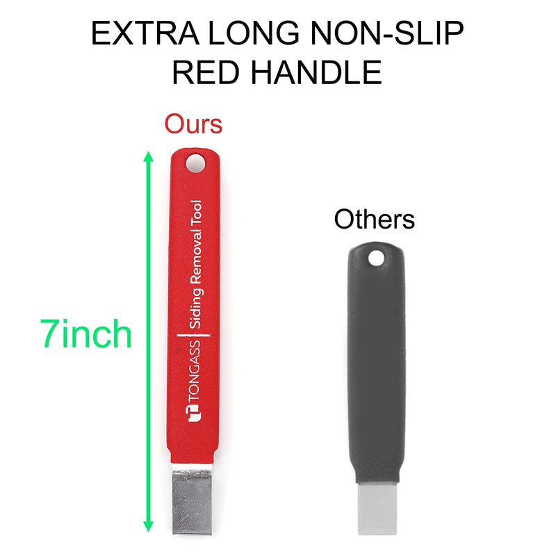  [AUSTRALIA] - Vinyl Siding Removal Tool with Extra Long Handle- 7 inches One-Piece Steel Blade Vinyl Installation and Removal Tool - The Ultimate Vinyl Siding Zip Tool - Avoid Damaging Vinyl Siding 1