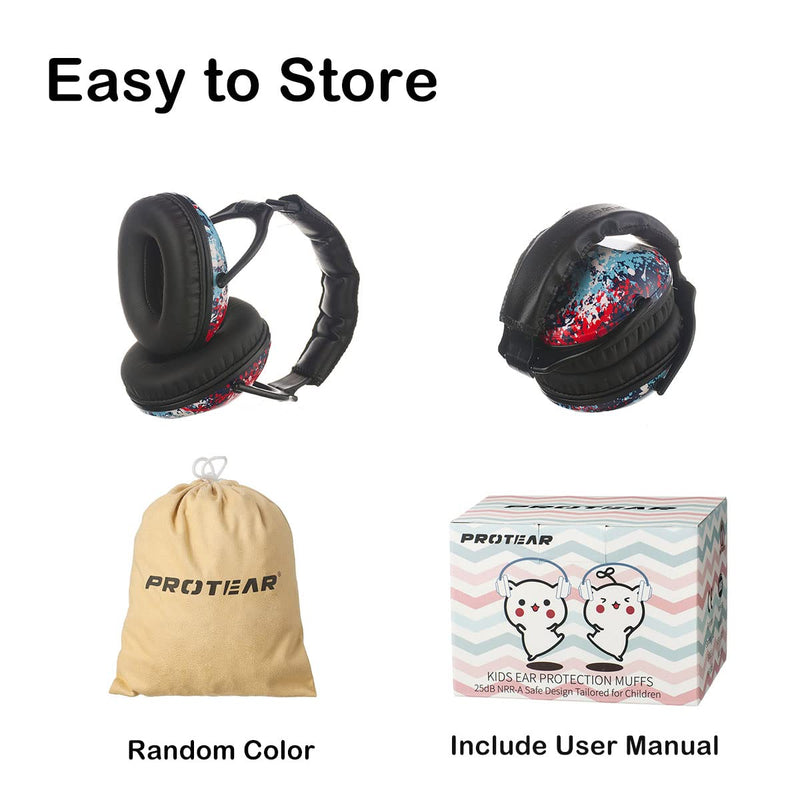  [AUSTRALIA] - PROTEAR Kids SNR 28dB Noise Reduction Ear Protection Safety Ear Muffs, Adjustable Ear Defender for Kids, Children Hearing Protection Firework, Homework (Red Pigment) Red Pigment