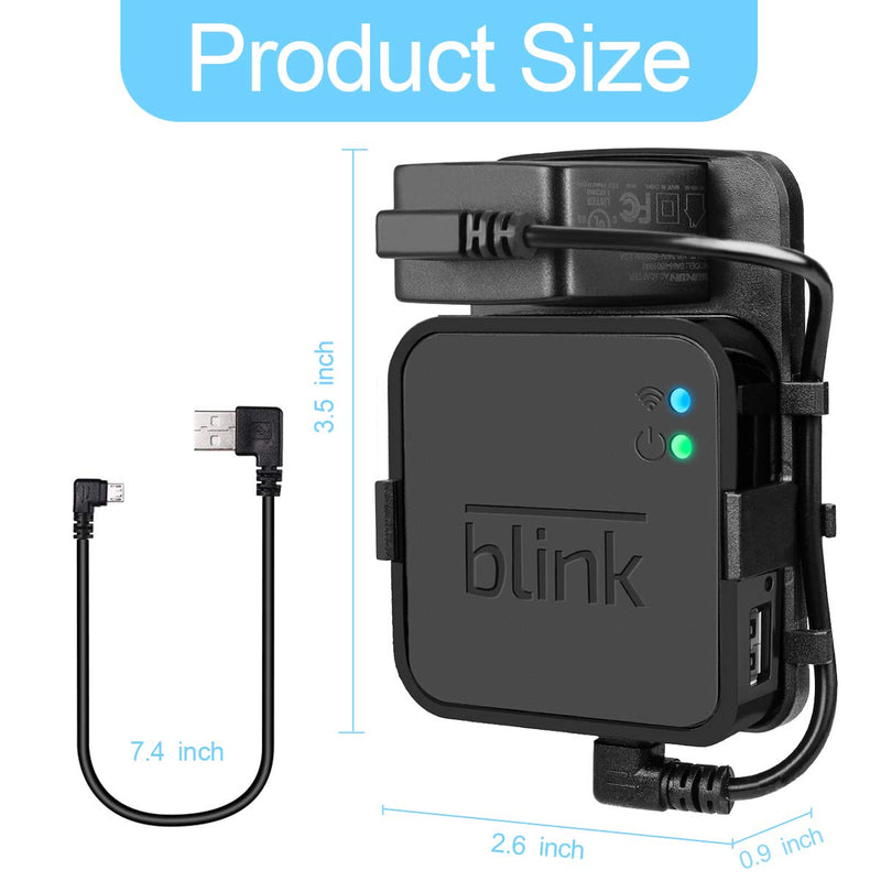 Outlet Wall Mount for Blink Sync Module2,Simple Mount Bracket Holder for All-New Blink Outdoor Blink Indoor Home Security Camera with Easy Mount Short Cable and No Messy Wires or Screws (Black) Black - LeoForward Australia