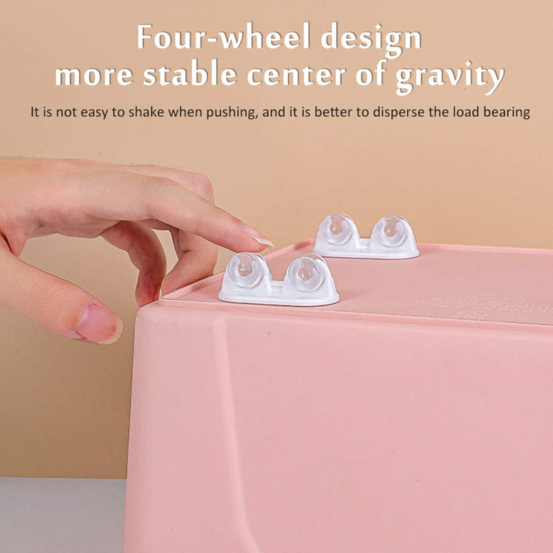 Adhesive Caster Wheels, Non Swivel Castors, Furniture Storage Box Pulley, Mini Self Adhesive Caster Wheels for Trash Can, Baby Toys Car, Cloth Bin, Container, Cabinet, Moving Carton (Pack of 8) - LeoForward Australia