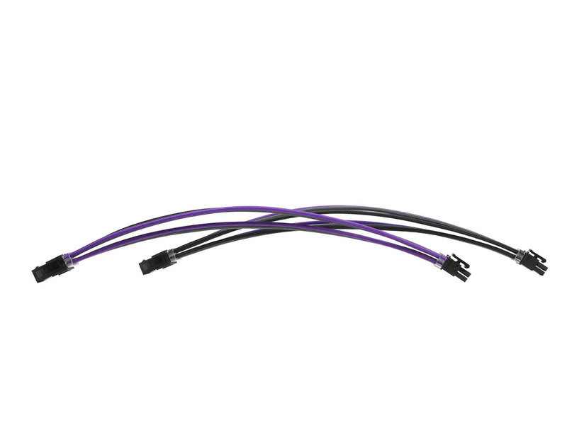  [AUSTRALIA] - FormulaMod Sleeve Extension Power Supply Cable Kit 18AWG ATX 24P+ EPS 8-P+PCI-E8-P with Combs for PSU to Motherboard/GPU Fm-NCK3 (Black Grey Purple) Black Grey Purple