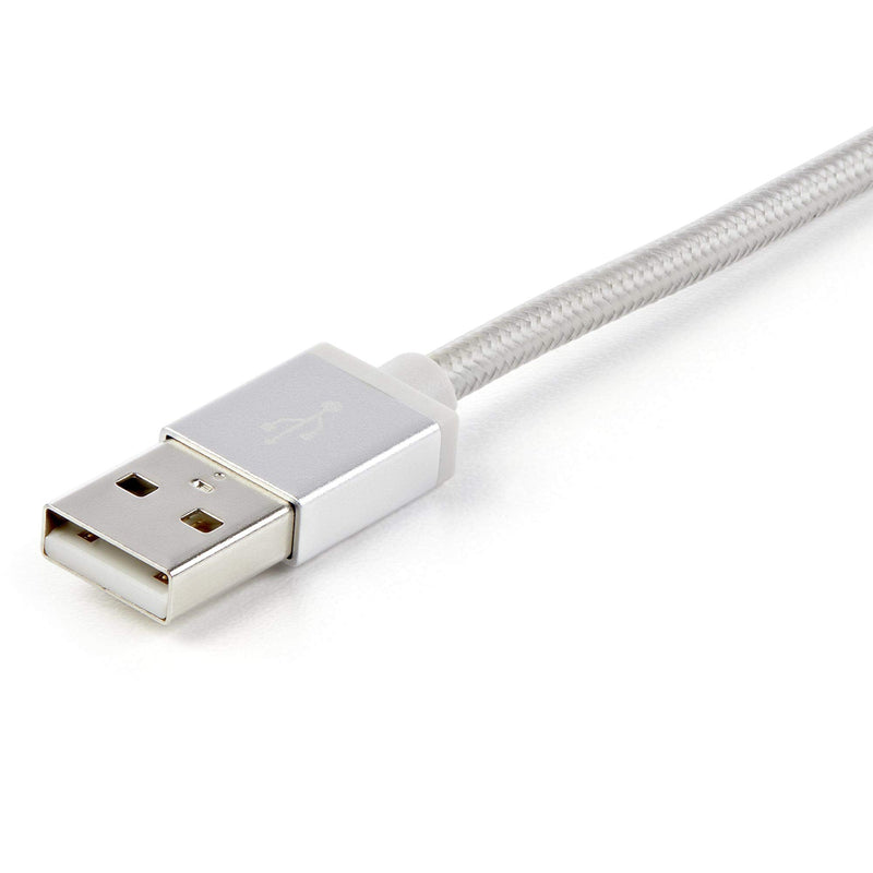  [AUSTRALIA] - StarTech.com USB Multi Charging Cable - 3.3 ft / 1m - Lightning / USB-C / Micro-USB - Braided - MFi Certified - USB 2.0 - 3 in 1 Charging (LTCUB1MGR) Silver 3.3 ft. / 1 m