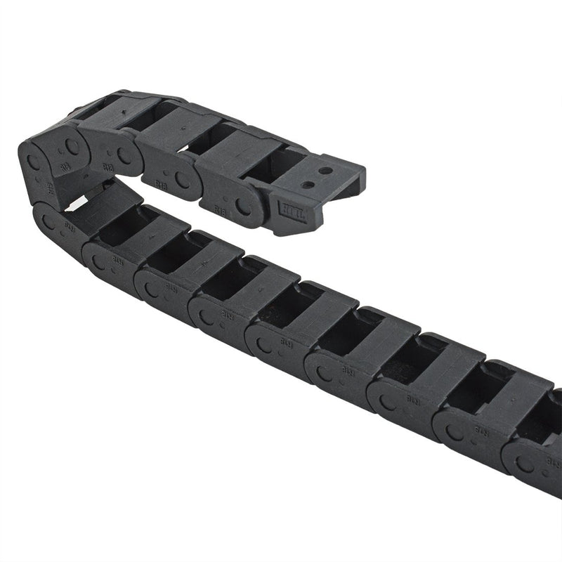  [AUSTRALIA] - uxcell R18 10mm x 15mm（Inner Hinner W）Black Plastic Cable Wire Carrier Drag Chain 1M Length for CNC