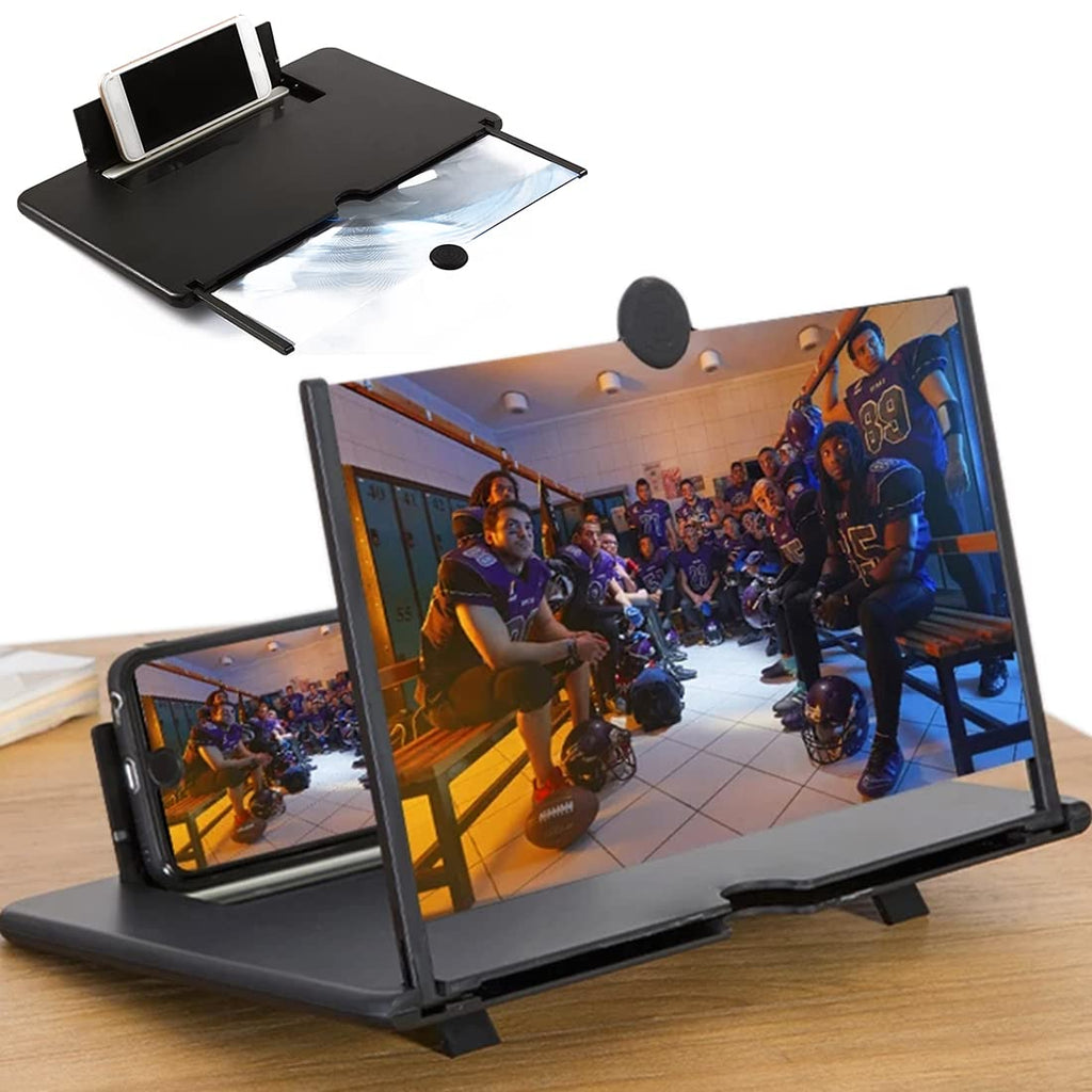  [AUSTRALIA] - 14" Phone Screen Magnifier 3D HD Foldable Amplifier Magnifying Projector Screen Enlarger for Movies, Videos and Gaming with Adjustable Angle