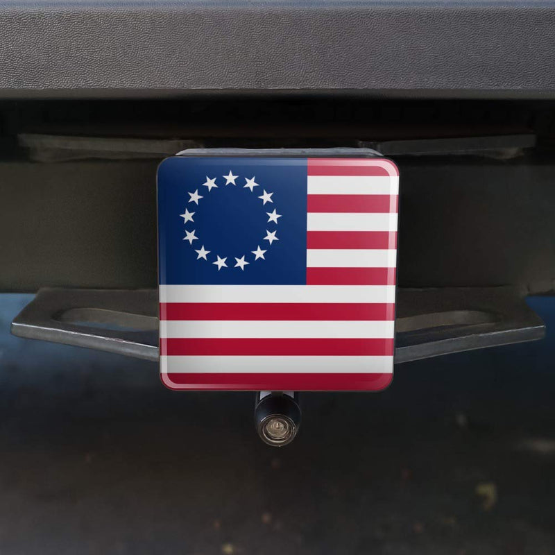  [AUSTRALIA] - Graphics and More Betsy Ross 1776 American Flag Tow Trailer Hitch Cover Plug Insert 2 Inch Receivers