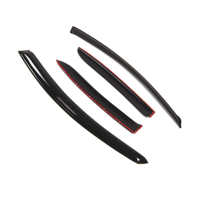  [AUSTRALIA] - Tuningpros WD2-305 Outside Mount Window Visor Deflector Rain Guard Dark Smoke, 4 Pcs Set Compatible With 2010-2013 Mazda Mazda3 Sedan