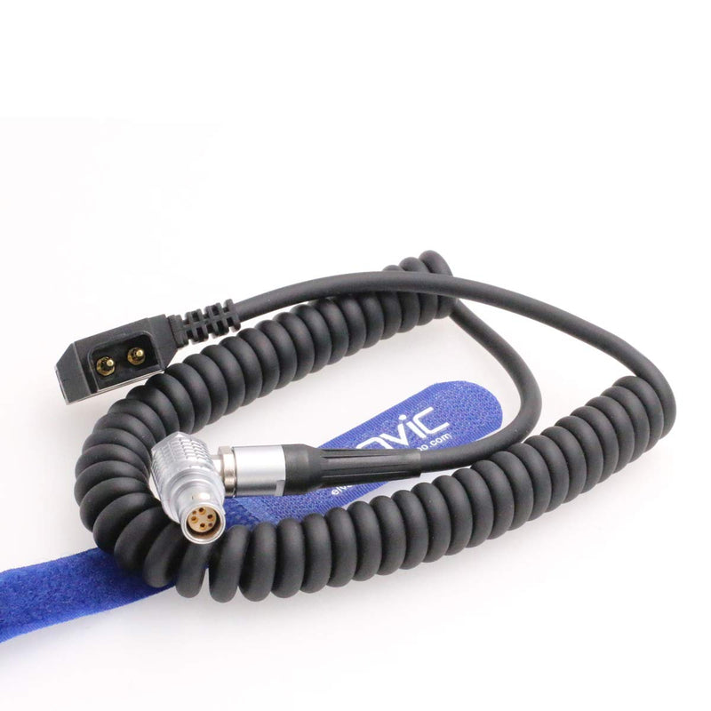  [AUSTRALIA] - Eonvic D-Tap to Right Angle Female 1B Power Coiled Cable for Red Scarlet & Epic