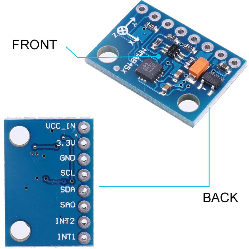  [AUSTRALIA] - Youmile 4pcs MMA8452 Module Three-Axis Accelerator Accelerometer Sensor Digital Three-Axis Module Tilt Module GY-45