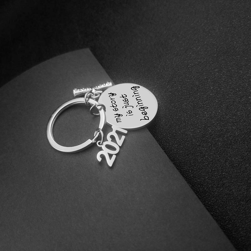  [AUSTRALIA] - Class of 2021 Graduation Gifts Engraved Mantra Inspirational Keychain High School College Graduation Gifts for Her Him Box and Card for College Senior Graduate