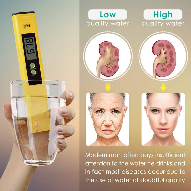Digital PH Meter, PH Meter 0.01 PH High Accuracy Water Quality Tester with 0-14 PH Measurement Range for Household Drinking, Pool and Aquarium Water PH Tester Design with ATC - LeoForward Australia