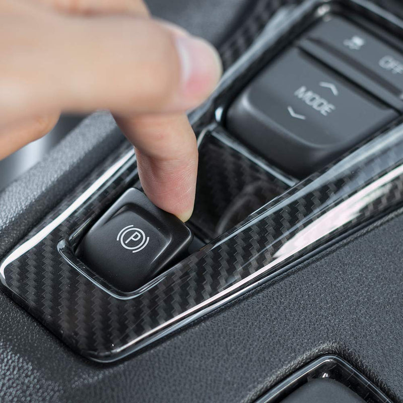  [AUSTRALIA] - CheroCar Gears Shift Panel Trim Cover Dash Board Carbon Fiber Grain Frame Decor Sticker For Chevrolet Camaro 2017+ Interior Decoration Accessories,1PC Carbon Fiber 1
