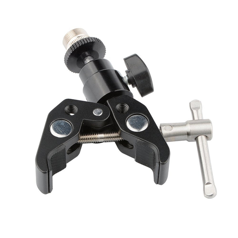  [AUSTRALIA] - CAMVATE Crab Clamp Articulated 1/4 Mini Ball Head for Microphones