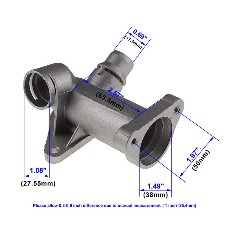 Upgraded Cooling Hose Coolant Flange Connector In Cast Aluminum For VW Passat and Audi A4 1.8T B5 058121132C 058121132A 058121133B 058 121 132 - LeoForward Australia