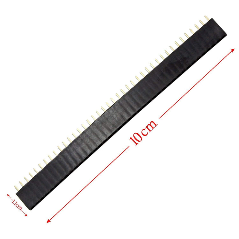  [AUSTRALIA] - HiLetgo 10pcs 1x40P Single Row Female Pin 2.54mm Pitch Vertical Pin