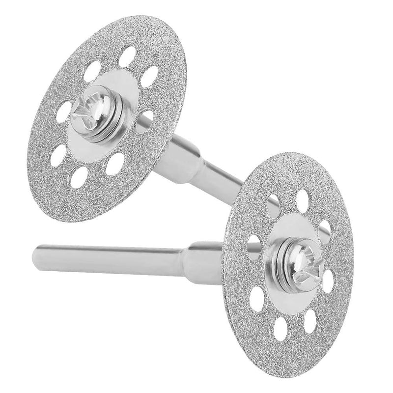  [AUSTRALIA] - 545 Diamond Cutting Wheel (22mm) 20pcs with 402 Mandrel (3mm) 4pcs and Screwdriver for Rotary Tools
