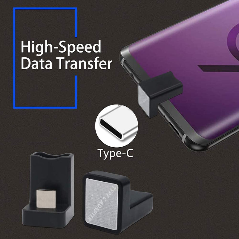  [AUSTRALIA] - 2X 90 Degree USB C Type C Male to Female Adapter, USB-C USB 3.1 Type-C Male to Female Extension Adapter for Laptop & Tablet & Mobile Phone 2x
