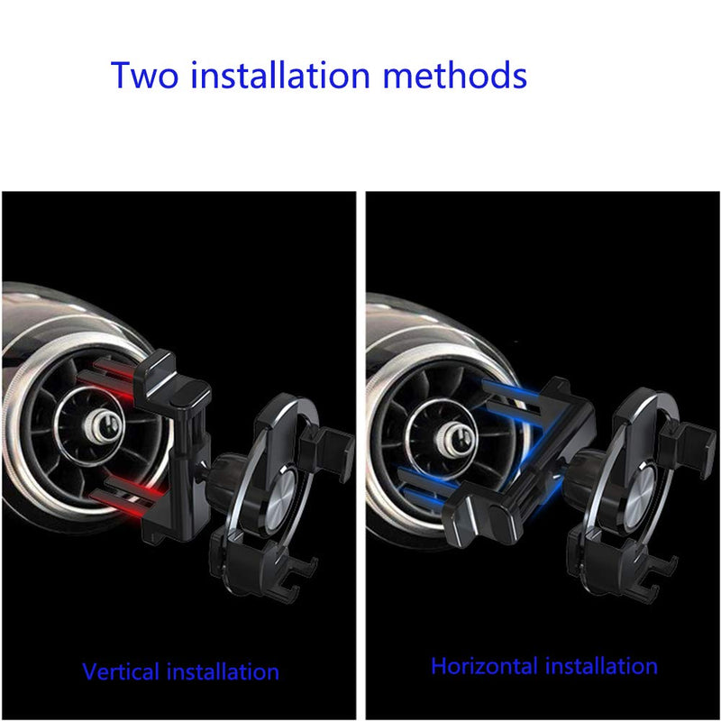  [AUSTRALIA] - dlfcizlsl Car Phone Mount for Circular Air Conditioning Outlet Applicable MercedeBenz Mobile Phone HolderFord Mustang Mini Cooper Fiat 500