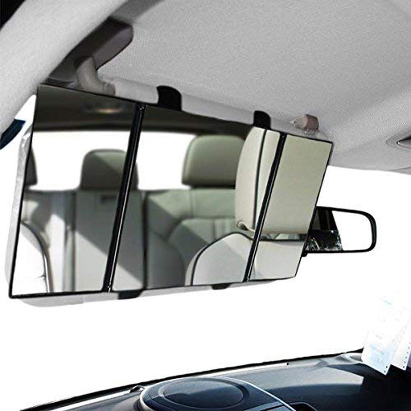 Car Folding Visor Vanity Mirror-Zone Tech Makeup Travel-Cosmetic Tri -Fold Universal Auto Mirror - LeoForward Australia