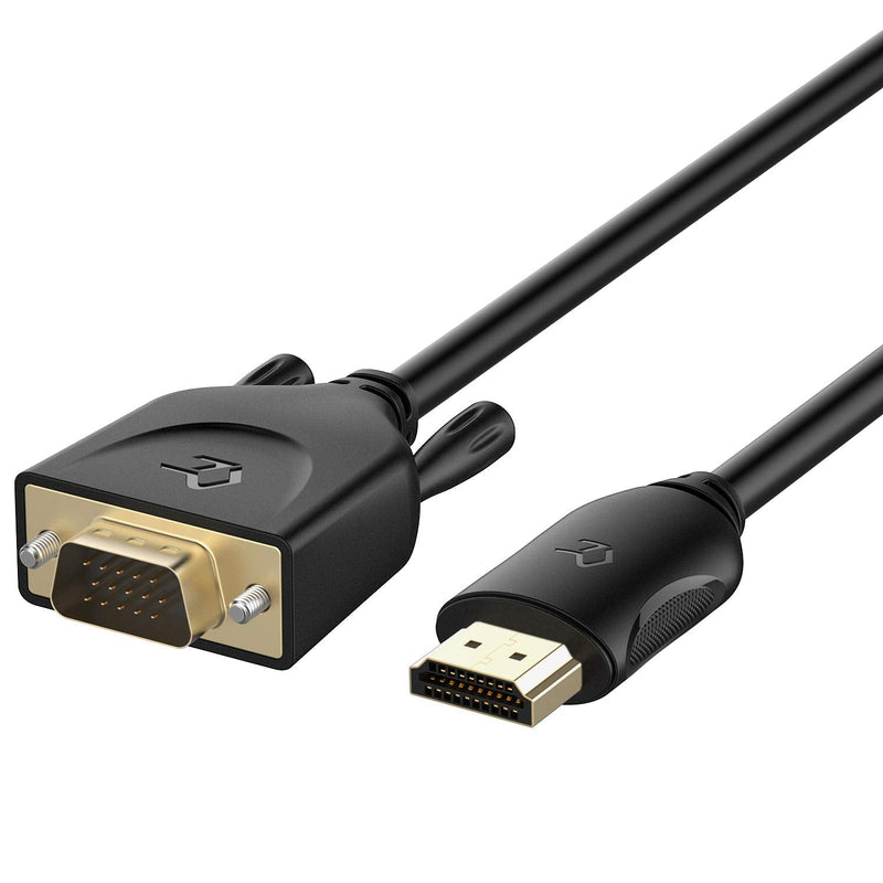  [AUSTRALIA] - Rankie HDMI to VGA (Male to Male) Cable, Compatible with Computer, Desktop, Laptop, PC, Monitor, Projector, HDTV and More (6 Feet) 6 Feet