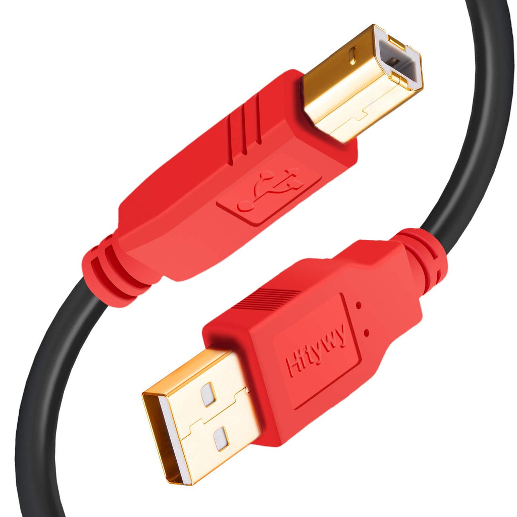  [AUSTRALIA] - Hftywy Printer Cable 25 ft USB Printer Cable USB 2.0 Printer Scanner Cable USB Type A Male to B Male Cord for HP, Canon, Dell, Lexmark, Epson, Xerox, Samsung & More 25ft