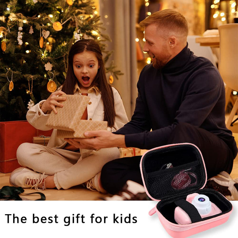  [AUSTRALIA] - Leayjeen Kids Camera Case Compatible with Seckton/GKTZ/VATENIC/OZMI/PROGRACE/Nine Cube/Rindol/LC-dolida/Desuccus and More Digital Kid Camera Toy Gift (Case Only) (Pink)