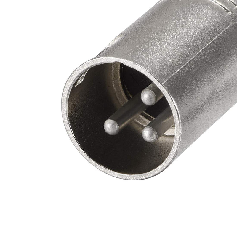  [AUSTRALIA] - uxcell XLR Male to 1/8 inches Male TRS Adapter,Gender Changer - XLR-M to 3.5mm Coupler Adapters,Microphones Plug in Audio Connector,Mic Male Plug,2pcs