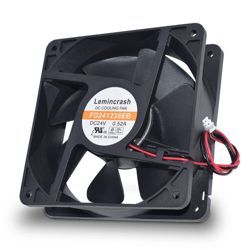  [AUSTRALIA] - 120mm x 38mm Cooling Fan, Replacement for FD241238EB High CFM Cooler Fan with 2Pin 2Wire Connector (24V DC) 24V Upgraded Fan 1PCS