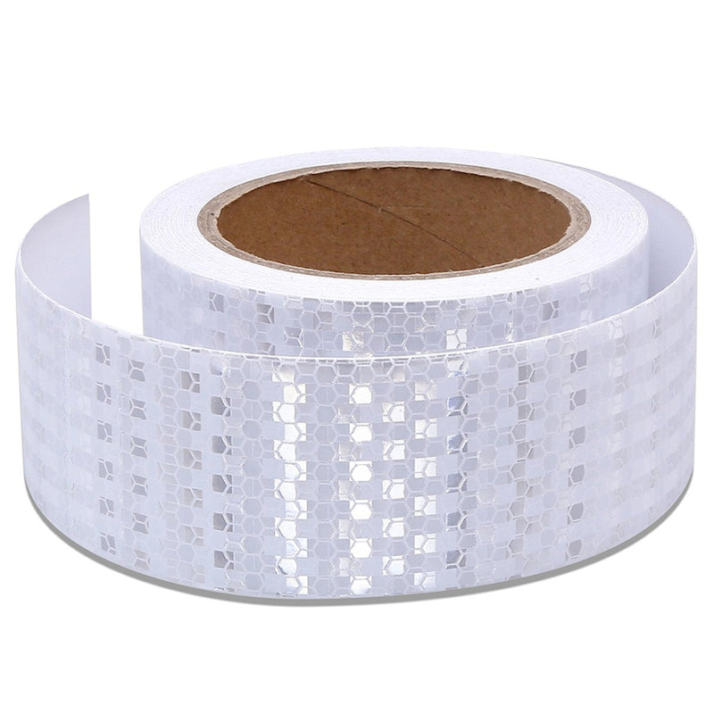  [AUSTRALIA] - 2" X 30ft Reflective Tape White Outdoor High Vis Conspicuity Safety Tape, Reflector Tape Trailer Waterproof 2" x 30 Feet