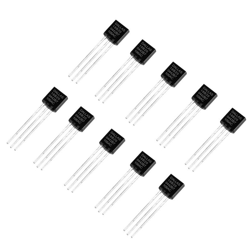 KOOKYE 10PCS DS18B20 Temperature Sensor 1-Wire Interface Technology for Arduino Raspberry Pi (DS18B201010) DS18B2010 *10 - LeoForward Australia