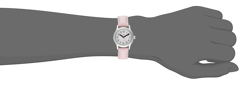 Timex Girls' My First Easy Reader Quartz Analog Synthetic Leather Strap, Pink, 12 Casual Watch (Model: T790819J) - LeoForward Australia