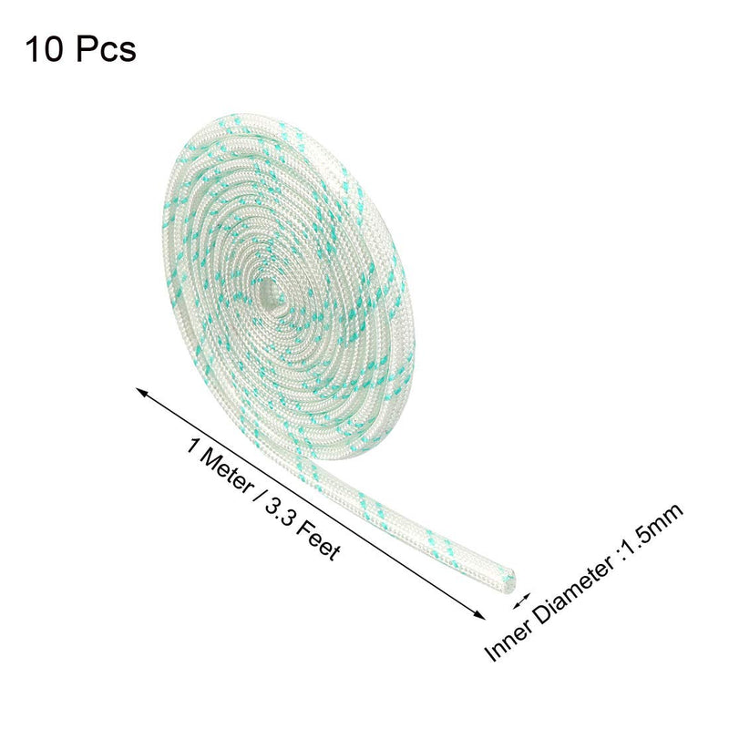  [AUSTRALIA] - uxcell Insulation Braided Sleeve 3.3Ft-1.5mm Polyethylene Resin Fiberglass Sleeve 10Pcs