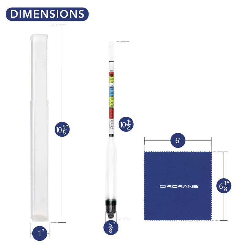 Circrane Triple Scale Hydrometer, Alcohol Hydrometer for Brew Beer, Wine, Mead and Kombucha, ABV, Brix and Gravity Test Kit, Home Brewing Supplies - LeoForward Australia