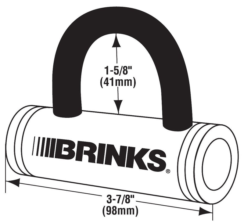  [AUSTRALIA] - BRINKS 175-07007 98mm Steel Mini U-Bar Lock