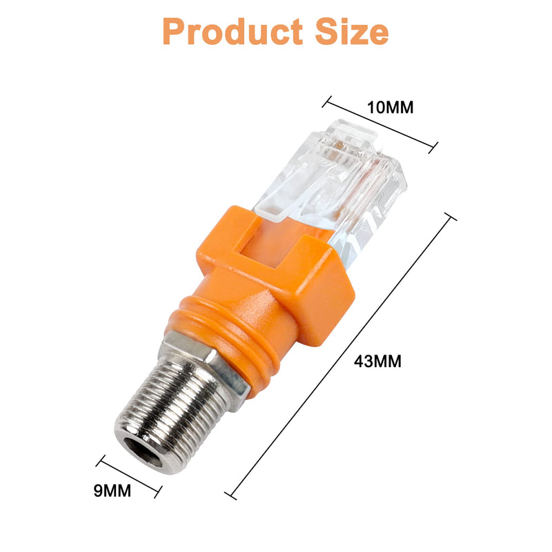  [AUSTRALIA] - MEIRIYFA RF to RJ45 Converter, Coaxial to Ethernet Adapter F Female to RJ45 Male Barrel Coax Couplers Straight Connector for Line Tester (4PCS)