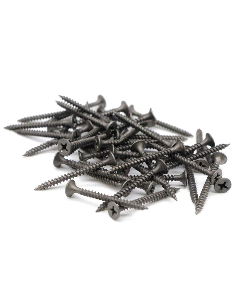  [AUSTRALIA] - Drywall Screws, 100PCS #6 x 1-1/2 Inch Flat Head Phillips Wood Screws, Sheetrock Screws with Fine Thread Gray Phosphate, Self Tapping Screws for Metal, Drywall, Wooden, Outdoor and Indoor by IMSCREWS 100PCS #6 x 1-1/2"