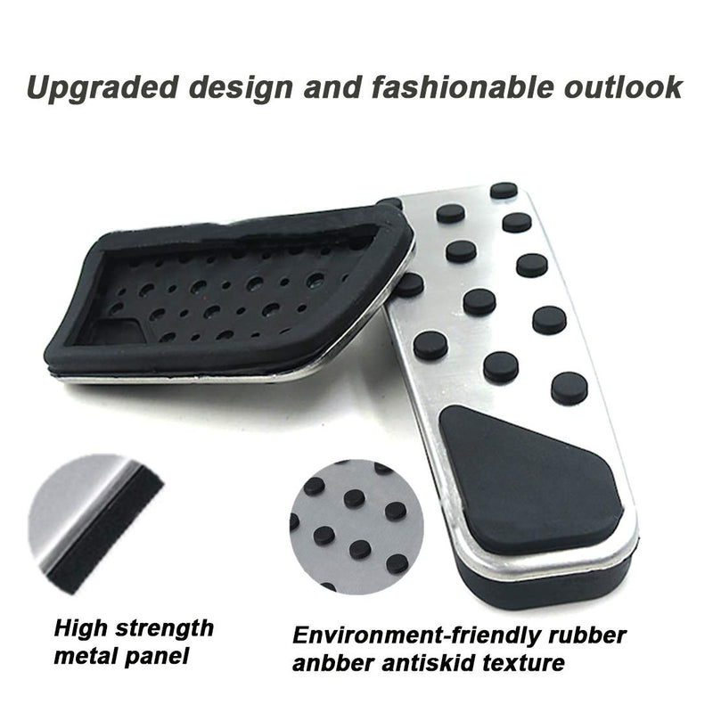  [AUSTRALIA] - Dodge Challenger Chrysler Non-Slip Accelerator Gas Pedal and Brake Pedals Cover Aluminum Performance Foot Pedal Pads Auto Brake Pedal Pad Kit Fit for Dodge Challenger Charger Chrysler 300 2009-2019