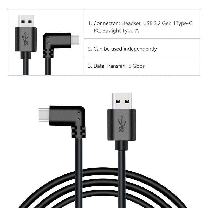  [AUSTRALIA] - Seltureone 10ft (3M) USB Stable Data Cable Compatible for Quest 2 Link Steam VR, Type A to C USB 3.1 Gen 1 Cable, 10G High Speed Data Transfer & Fast Charging