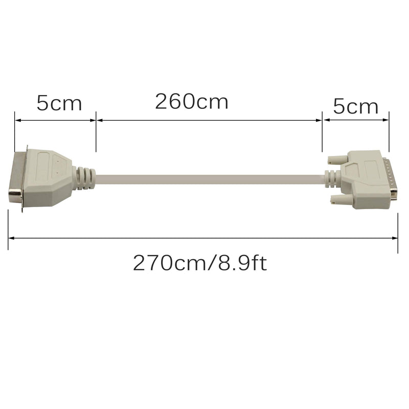  [AUSTRALIA] - 8.9 Feet DB25 Pin to CN36 Hole Parallel Printer Cable, YOUCHENG, for Connect Computers, Printers