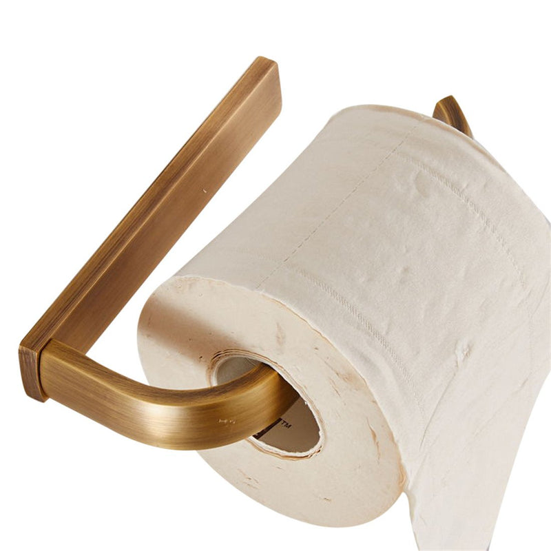 BigBig Home Brass Toilet Paper Holder Towel Holder, Bathroom Hardware Set Antique Tissue Roll Holder and Hand Towel Ring Wall Mounted 2-Piece Antique Brass Finish - LeoForward Australia