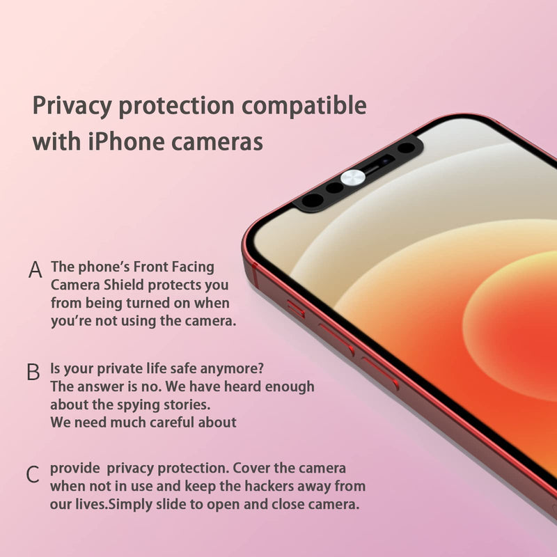  [AUSTRALIA] - iPhone Front Camera Cover,Webcam Cover Compatible with iPhone X/XS/XR/XS Max, iPhone 11/11 Pro/11 Pro Max,iPhone 12/12 Mini /12Pro /12Pro Max,Not Affect Face Recognition（Silver 2Pack）