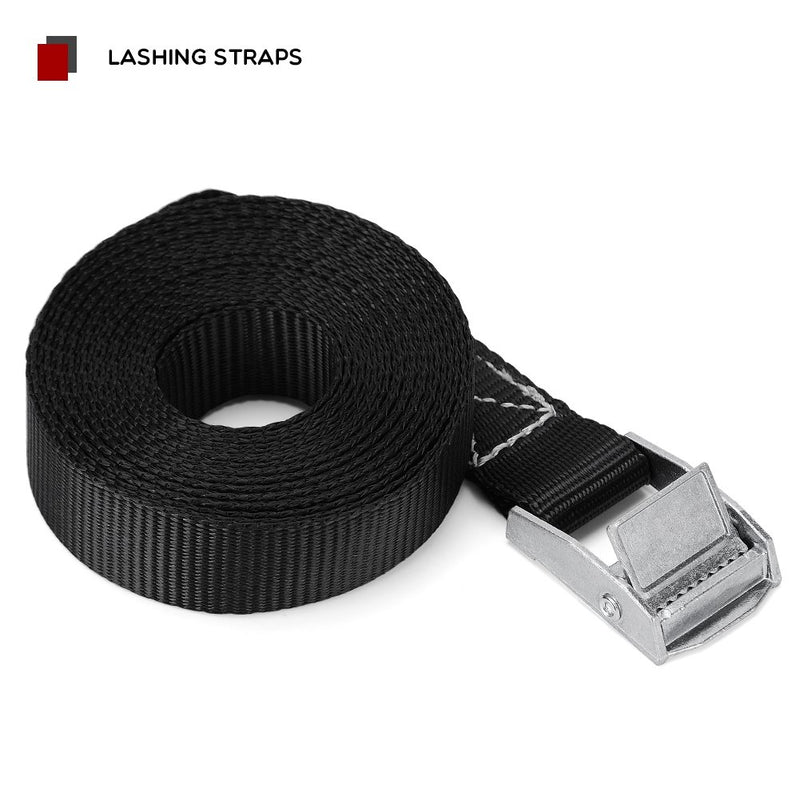  [AUSTRALIA] - YITAMOTOR Lashing Straps 1''x 12' Tie Down Strap Cargo Tie-Down Strap up to 600lbs for Roof-top Cam Lock Buckle 6 Pack In Carry Bag