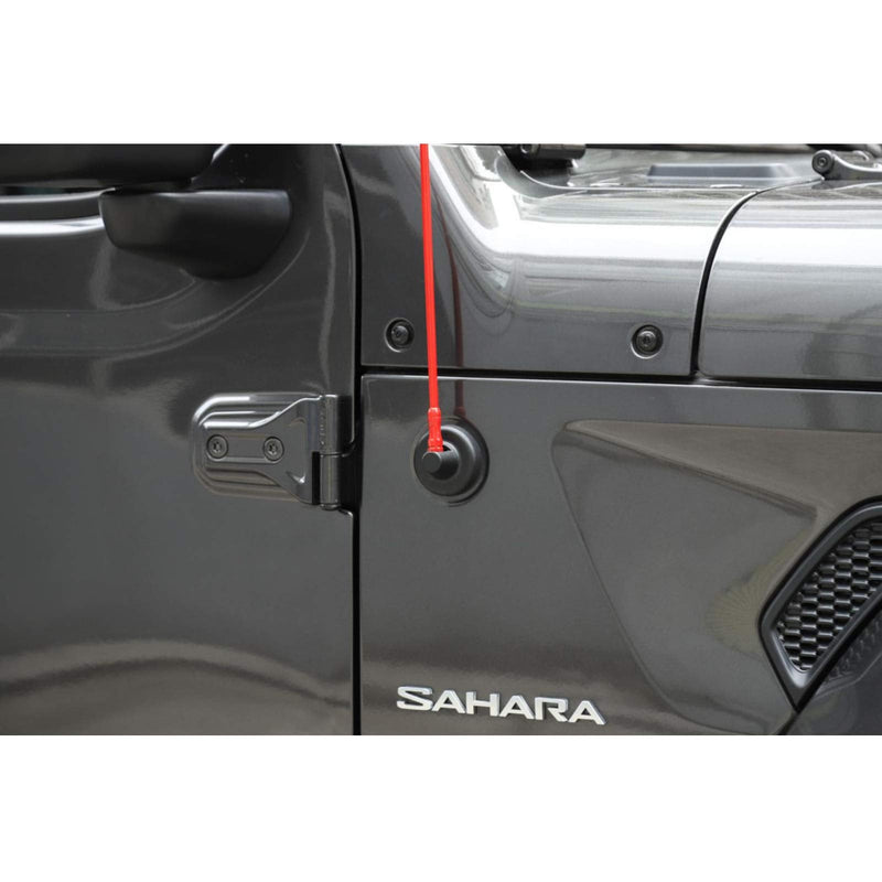  [AUSTRALIA] - Jamscar Red Antenna Compatible for Jeep Wrangler JK JL JKU Unlimited Sport Rubicon Sahara 2007-2023 | Short Heavy Metal Billet Antenna Accessories Replacement | for Optimized Truck Radio Reception