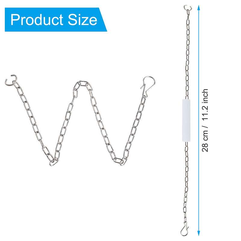  [AUSTRALIA] - 3 Pack Toilet Handle Chain Stainless Steel,Universal Toilet Flapper Lift Chain Replacement Fits Most Toilet Flappers Including 11.2-Inch Chain, Hook, Ring and a White Tube