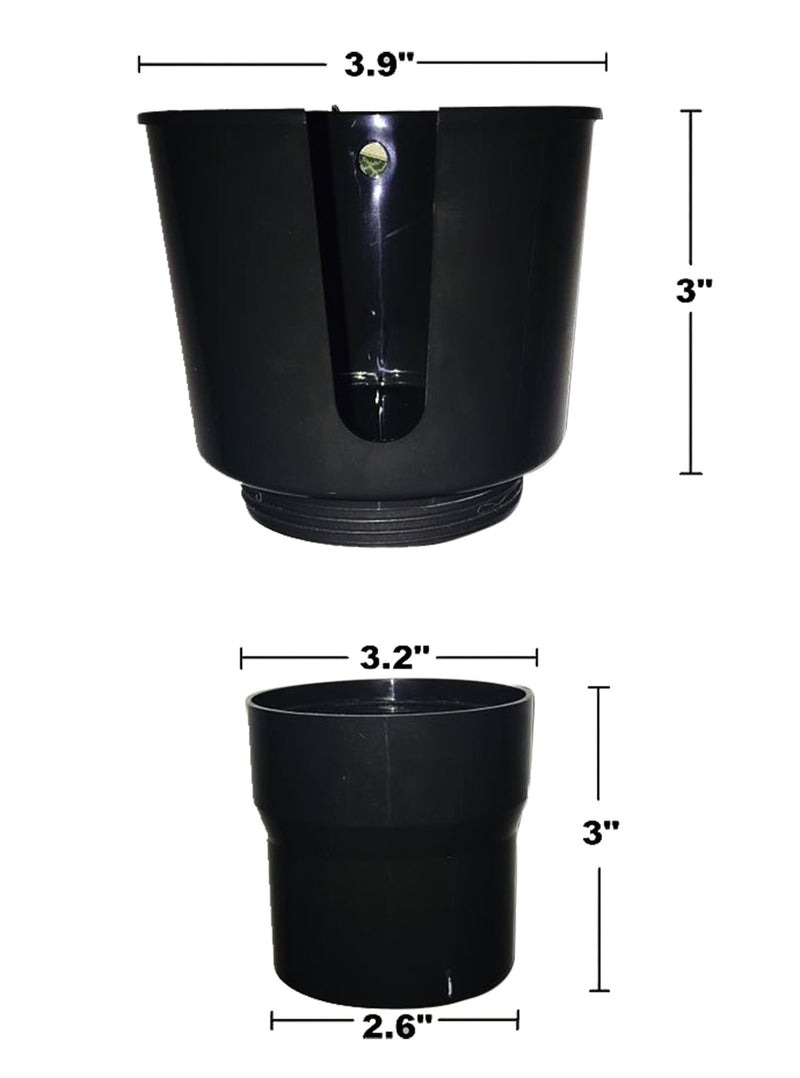  [AUSTRALIA] - SMART KUP Car Cup Holder for Hydro Flasks 32 oz and 40 oz, Nalgene 32 oz and Other Large Bottles up to 3.8 inches Wide. 3 inch Upper Cup Will Hold Your Items Unlike The competitors.Black Black