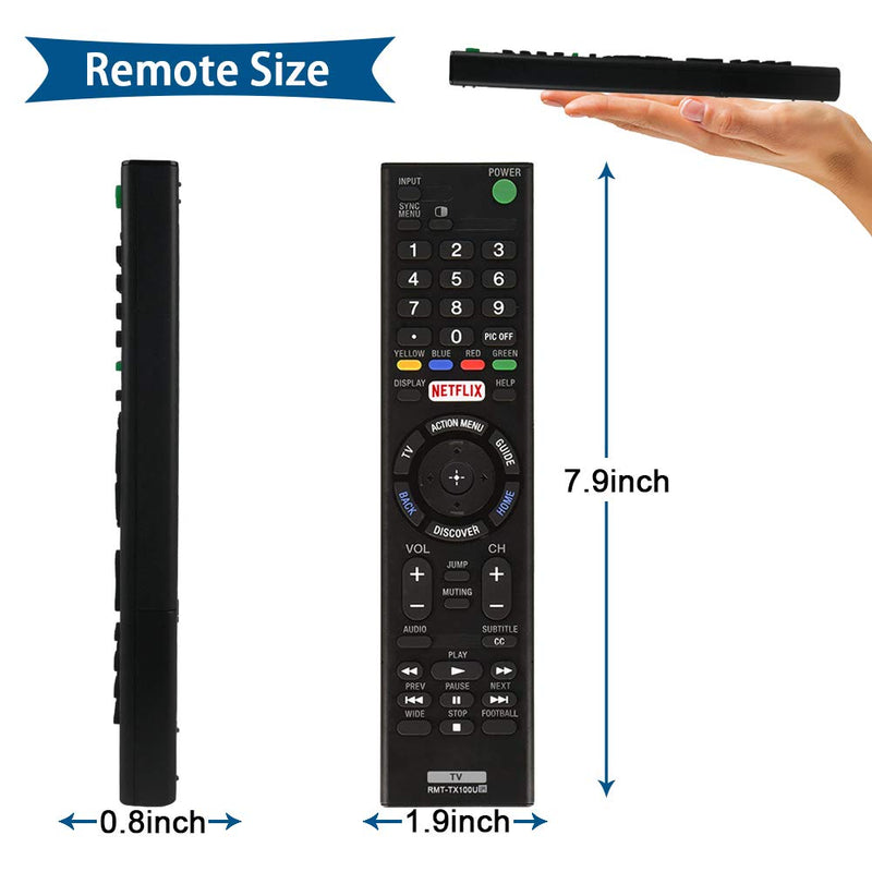 AZMKIMI RMT-TX100U Remote Compatible with Sony Bravia RMTTX100U TV Remote Control, if Applicable XBR75X850C XBR-55X855C KDL-50W800C KDL-50W800380 KDL-50W800BUN1 with Netflix - LeoForward Australia