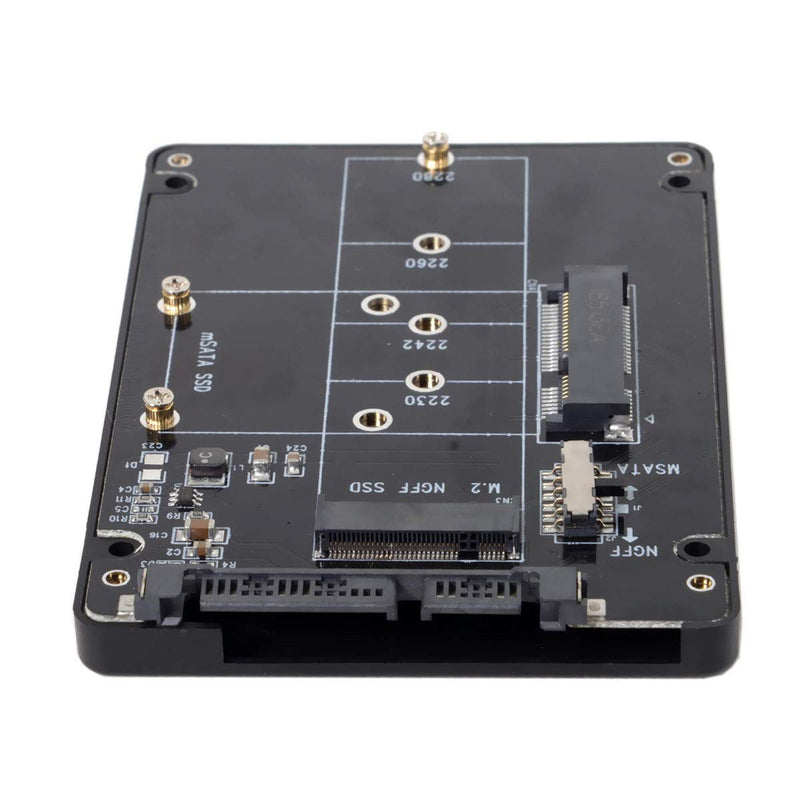 Cablecc Combo M.2 NGFF B-Key & mSATA SSD to SATA 3.0 Adapter Converter Case Enclosure with Switch - LeoForward Australia